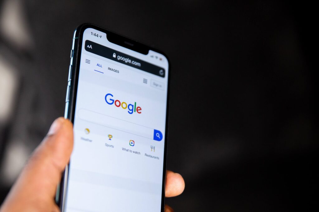 Image of someone using a search engine