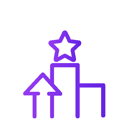 Colchester PR Agency - Icon image of bar chart with up arrow and star to depict elevated reputation.